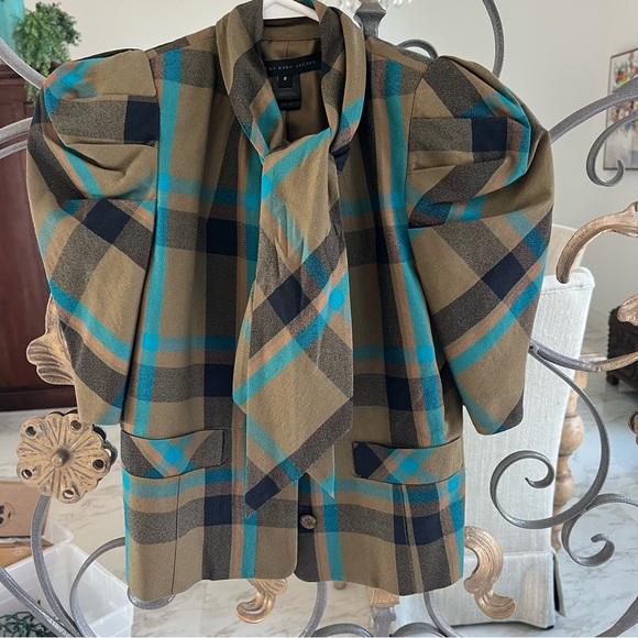 Marc by Marc Jacobs Olive & Blue Jacket Size 2 - Picture 2 of 9
